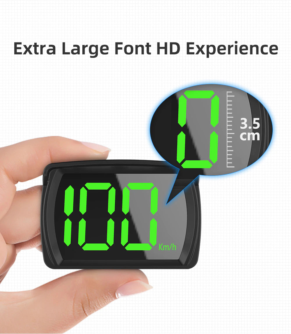 XMKT GPS KMH MPH HUD Digital Speedometer Head Up Display Car Electronics Accessories Big Font Speed for All Cars
