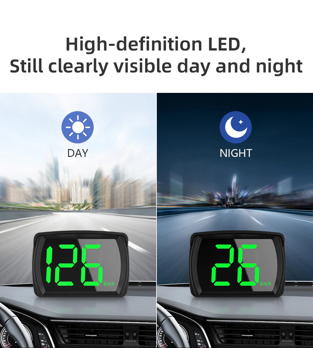 XMKT GPS KMH MPH HUD Digital Speedometer Head Up Display Car Electronics Accessories Big Font Speed for All Cars