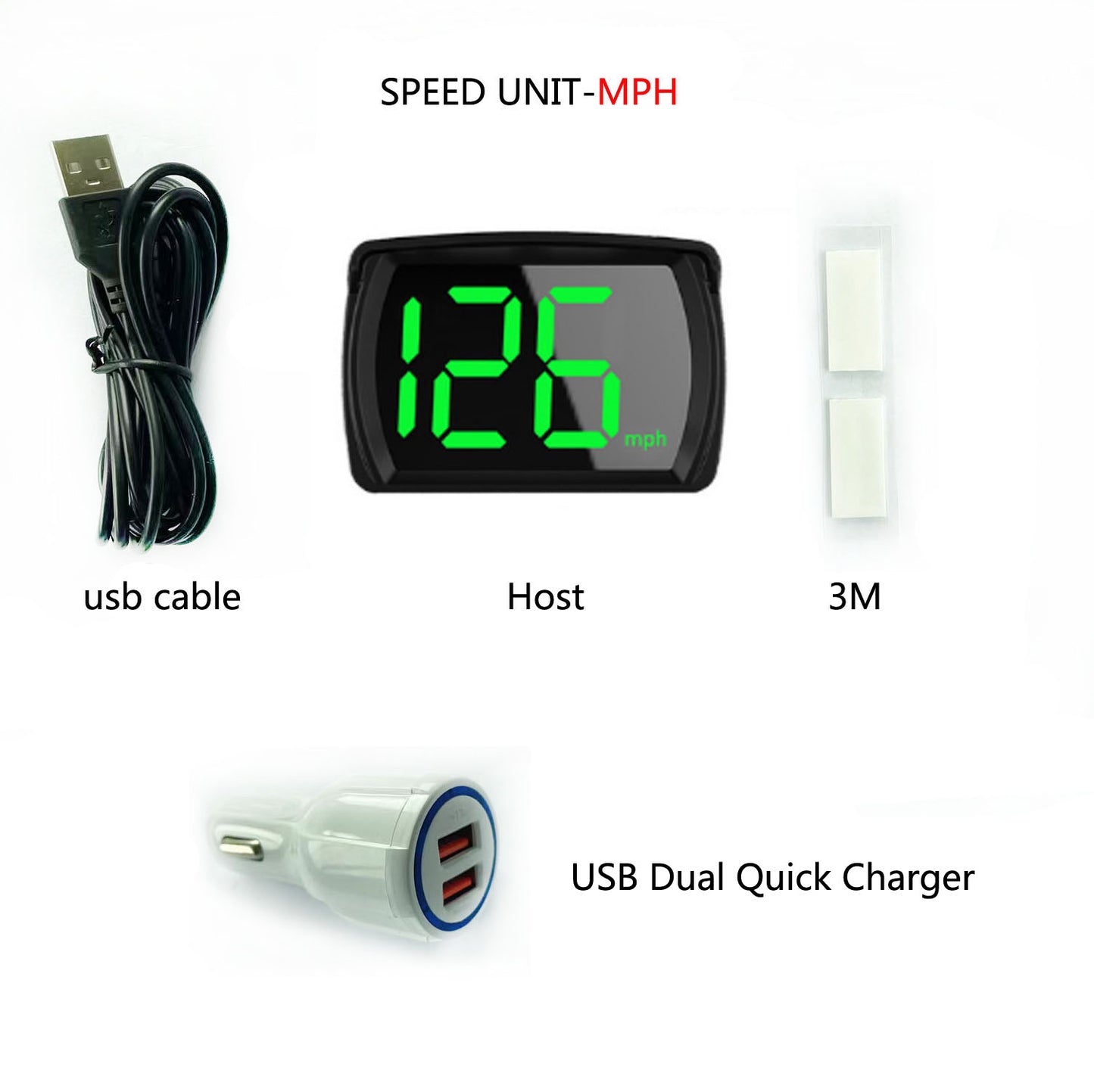 XMKT GPS KMH MPH HUD Digital Speedometer Head Up Display Car Electronics Accessories Big Font Speed for All Cars