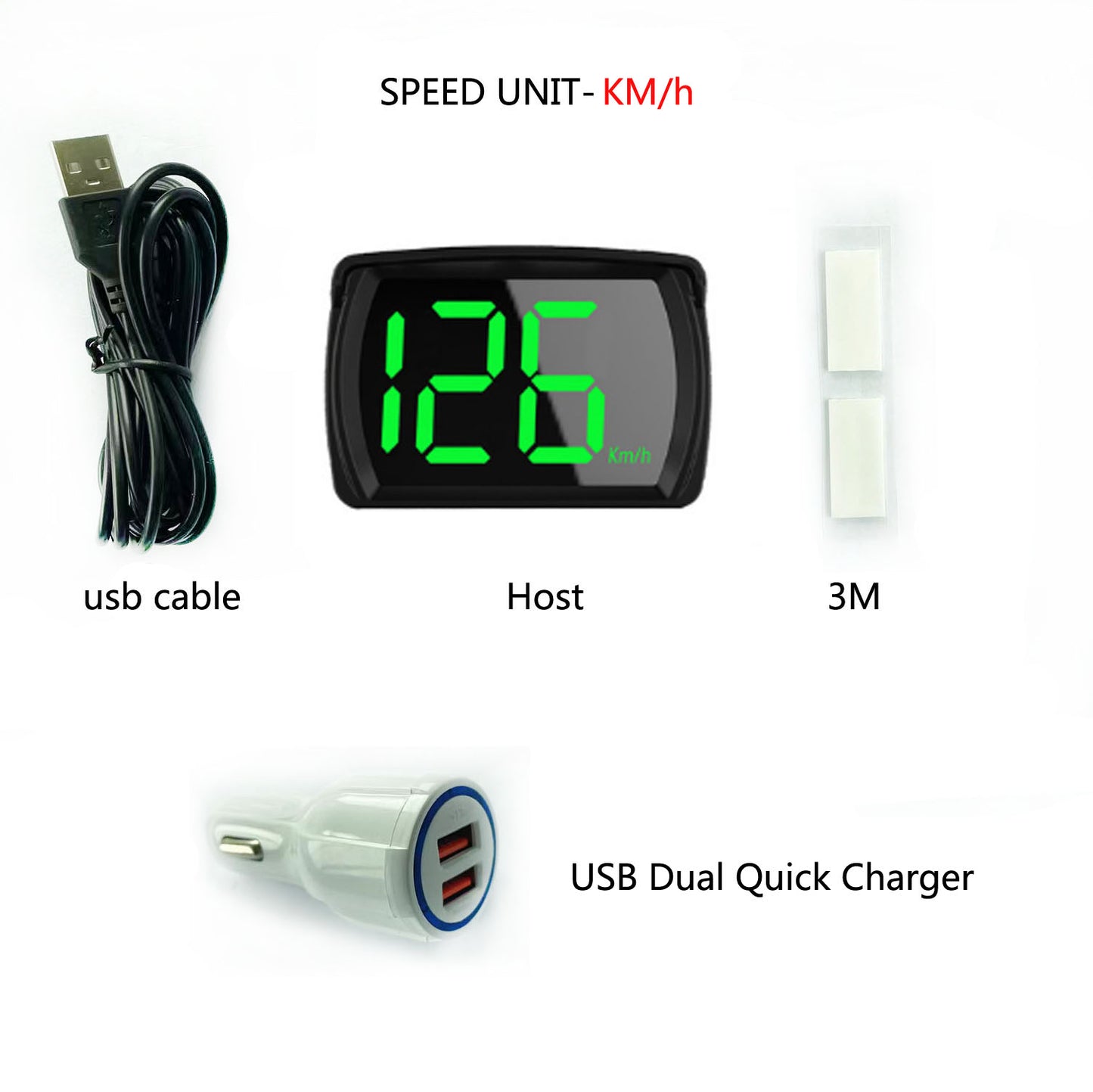 XMKT GPS KMH MPH HUD Digital Speedometer Head Up Display Car Electronics Accessories Big Font Speed for All Cars