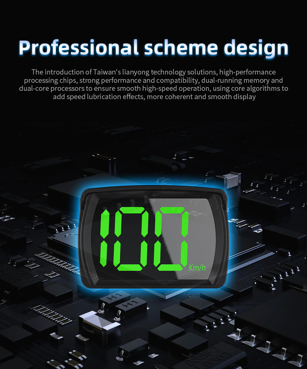 XMKT GPS KMH MPH HUD Digital Speedometer Head Up Display Car Electronics Accessories Big Font Speed for All Cars