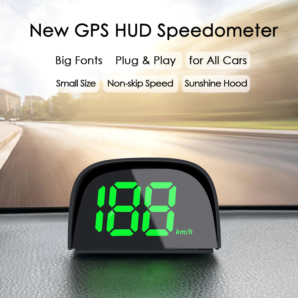 Y05 GPS KMH MPH HUD Digital Speedometer Head Up Display Car Electronics Accessories Big Font Speed for All Cars