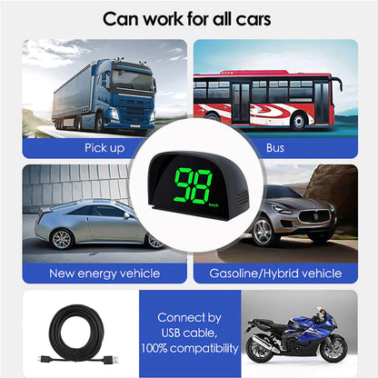 Y05 GPS KMH MPH HUD Digital Speedometer Head Up Display Car Electronics Accessories Big Font Speed for All Cars